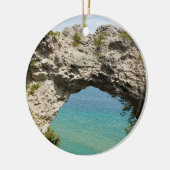 Arch Rock op Mackinac Island, Michigan Keramisch Ornament (Links)