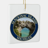 Arch Rock op Mackinac Island, Michigan Keramisch Ornament (Rechts)