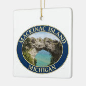 Arch Rock op Mackinac Island, Michigan Keramisch Ornament (Links)