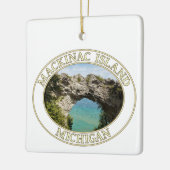 Arch Rock op Mackinac Island, Michigan Keramisch Ornament (Links)