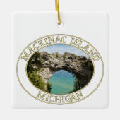 Arch Rock op Mackinac Island, Michigan Keramisch Ornament (Voorkant)
