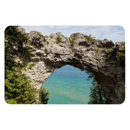 Arch Rock op Mackinac Island, Michigan Magneet (Horizontaal)