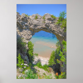 Arch Rock op Mackinac Island, Michigan Poster