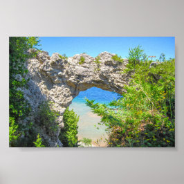 Arch Rock op Mackinac Island, Michigan Poster