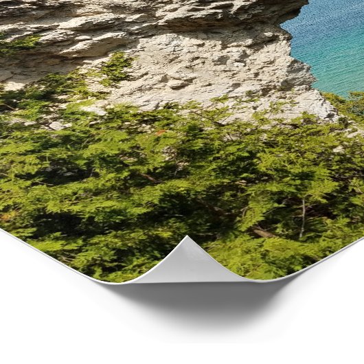 Arch Rock op Mackinac Island, Michigan Poster (Hoek)