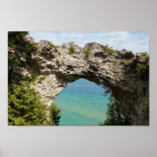 Arch Rock op Mackinac Island, Michigan Poster (Voorkant)