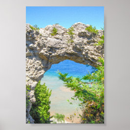 Arch Rock op Mackinac Island, Michigan Poster