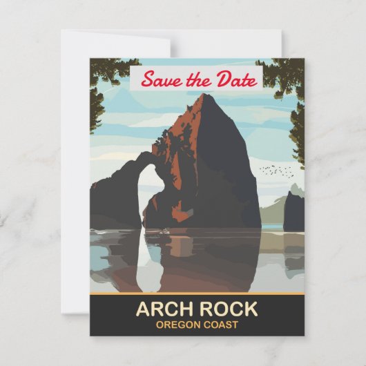 Arch Rock, Oregon kust,  Save The Date (Voorkant)
