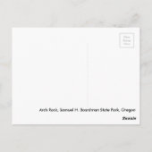 Arch Rock, Samuel H. Staatspark Boardman, Oregon Briefkaart (Achterkant)