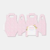 Arch Roze Bloemen & Citroenen Trouwdouche Bedankdoosjes (Uitgevouwen)