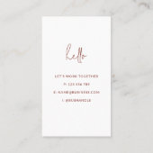 Arch roze Terracotta Modern Visitekaartje (Achterkant)