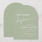 Arch Sage Green de avond voor het repetitiediner Kaart (Voorkant / Achterkant)