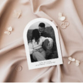 Arch Save the Date-uitnodiging met foto Kaart