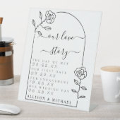 Arch Script Ons liefdesverhaal Pedestal Sign Reclamebord Met Voetstuk (Insitu)