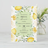 Arch Script Roos & Lemon Themd Vrijgezellenfeest Kaart (Staand voorkant)
