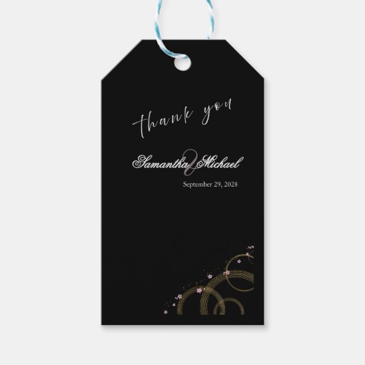 Arch Serenity Black Premium Bedankkaartje Cadeaulabel (Voorkant)