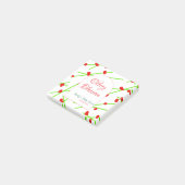 Arch shape cherry blossom red green baby shower na post-it® notes (Schuin)