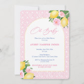 Arch Shape Lemons Baby Girl Shower Kaart (Voorkant)