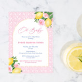 Arch Shape Lemons Baby Girl Shower Kaart