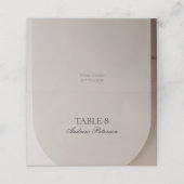 Arch Shaped Neutral Luxe Wedding Plaatskaartje (Buitenkant ongevouwen)