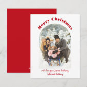 Arch Shaped Photo Flat Photo Holiday Kaart (Voorkant / Achterkant)