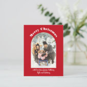 Arch Shaped Photo Flat Photo Holiday Kaart (Staand voorkant)
