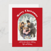 Arch Shaped Photo Flat Photo Holiday Kaart (Voorkant / Achterkant)