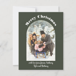Arch Shaped Photo Flat Photo Holiday Kaart