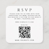 Arch Shaped Photo QR Code Online Weddenschap RSVP  Informatiekaartje (Voorkant)
