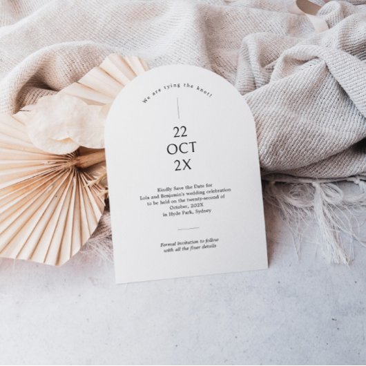 Arch Sla de datum uitnodiging met foto