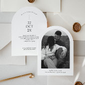 Arch Sla de datum uitnodiging met foto