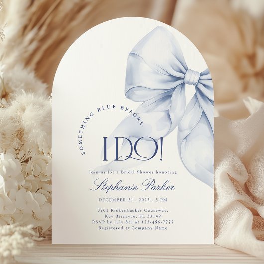 Arch Something Blue Bow Vrijgezellenfeest Kaart