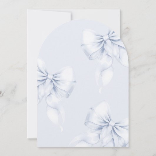 Arch Something Blue Bow Vrijgezellenfeest Kaart (Achterkant)