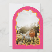 Arch Squiggly Heldere en kleurrijke bruiloft Kaart (Achterkant)