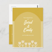 Arch Style QR Code Huwelijksuitnodiging Briefkaart (Voorkant / Achterkant)