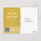 Arch Style QR Code Huwelijksuitnodiging Briefkaart (Achterkant)