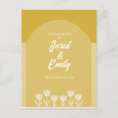 Arch Style QR Code Huwelijksuitnodiging Briefkaart (Voorkant)