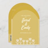 Arch Style QR Code Huwelijksuitnodiging Kaart (Voorkant / Achterkant)