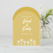 Arch Style QR Code Huwelijksuitnodiging Kaart (Staand voorkant)