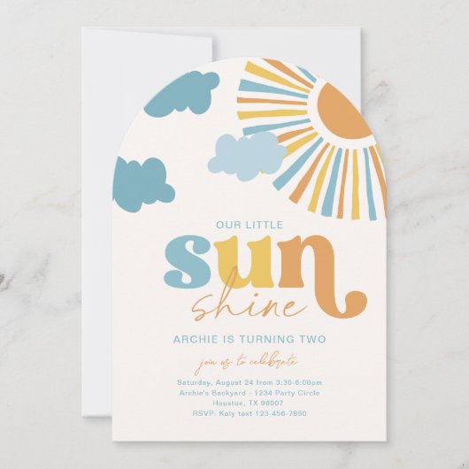 Arch Sun Birthday Invitation Kaart (Voorkant)