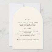 Arch Sunset Olive Tree Destination Wedding Kaart (Achterkant)