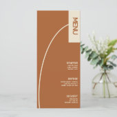 Arch Tan Terracotta Trouwmenu Menu (Staand voorkant)