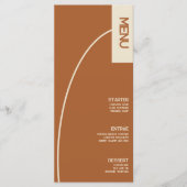 Arch Tan Terracotta Trouwmenu Menu (Voorkant)