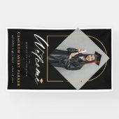 Arch Tassels Lijst Foto Afstuderen Party Welkom Spandoek (Horizontaal)