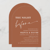 Arch Terracotta de avond voor het repetitiediner Kaart (Voorkant / Achterkant)