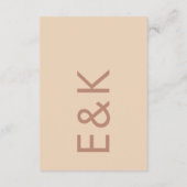 Arch Terracotta Pampas Boho Desert Coral Wedding Informatiekaartje (Achterkant)