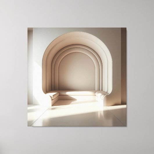 Arch Tunnel with Sculptural Seats Canvas Afdruk (Voorkant)