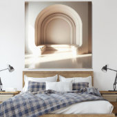 Arch Tunnel with Sculptural Seats Canvas Afdruk (Insitu (Slaapkamer))