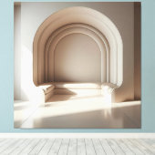 Arch Tunnel with Sculptural Seats Canvas Afdruk (Insitu (Houten vloer))