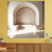 Arch Tunnel with Sculptural Seats Canvas Afdruk (Insitu (Woonkamer))